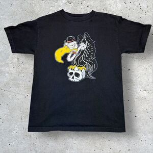2013 Hot Leathers Vulture Skull Graphic T-Shirt Men’s M Black Biker Moto Tee
